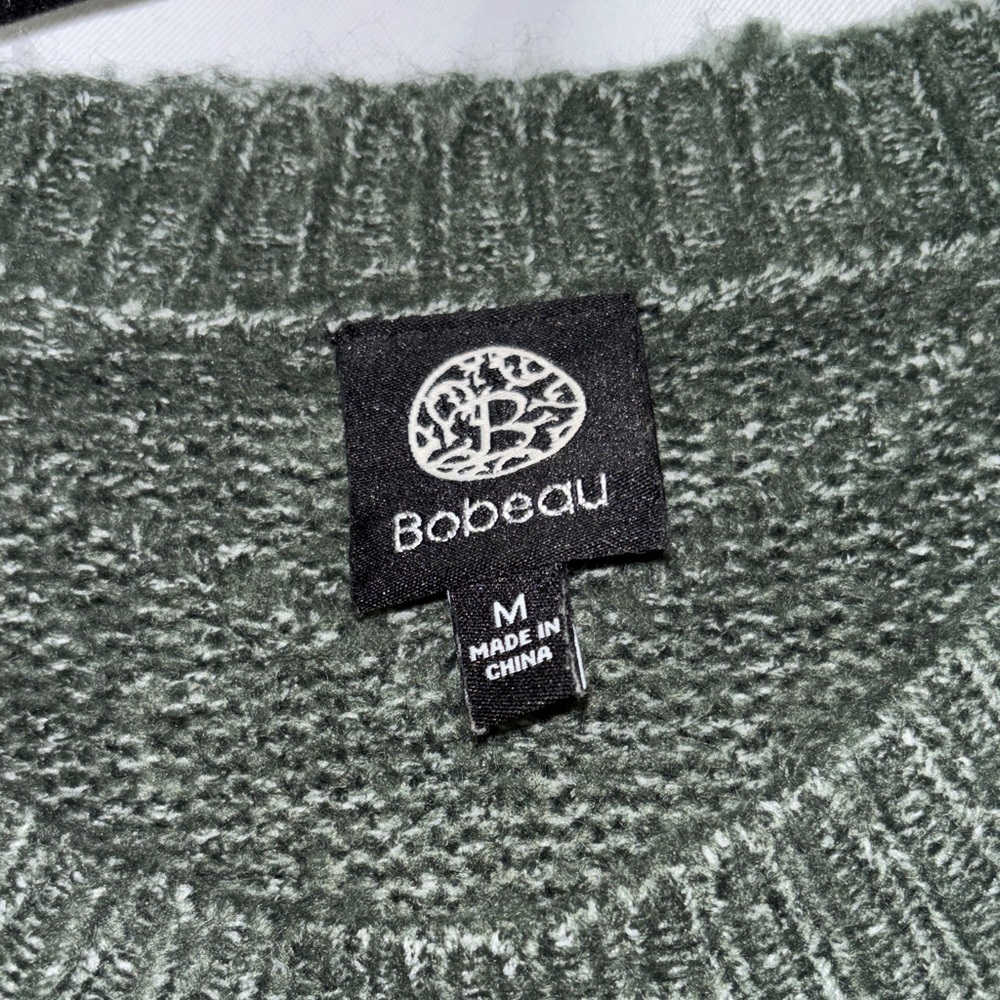 Bobeau Dark Green Crew Neck Sweater‎ - Picture 3 of 4
